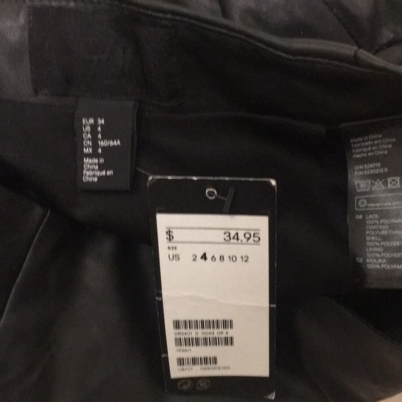 H&M Leather & Lace Style Skirt - Picture 5 of 7